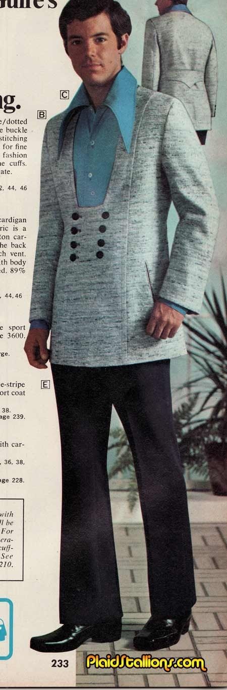 men's 70's clothing